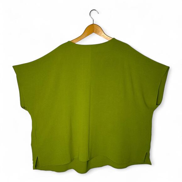 Stitch Fix Montgomery Post NWT Women's Killian Blouse 3X Green Short Sleeve - Picture 4 of 10